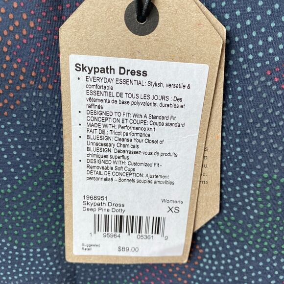 PrAna Skypath Athletic Dress XS Deep Pine Dotty Activewear Camping Cutout NWT - Picture 7 of 10